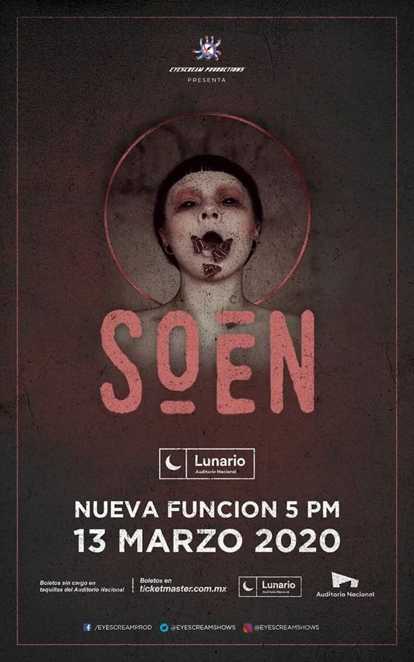 88335965 10158713159391412 1086123686433390592 o Soen anuncia segunda función en la Ciudad de México Summa Inferno | Metal + Rock & Alternative Music