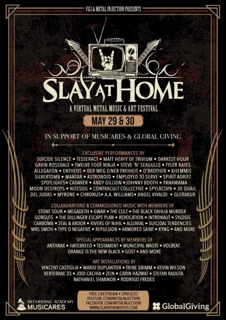 stay at home poster ¡Sintoniza Slay At Home: festival virtual de metal! Summa Inferno | Metal + Rock & Alternative Music