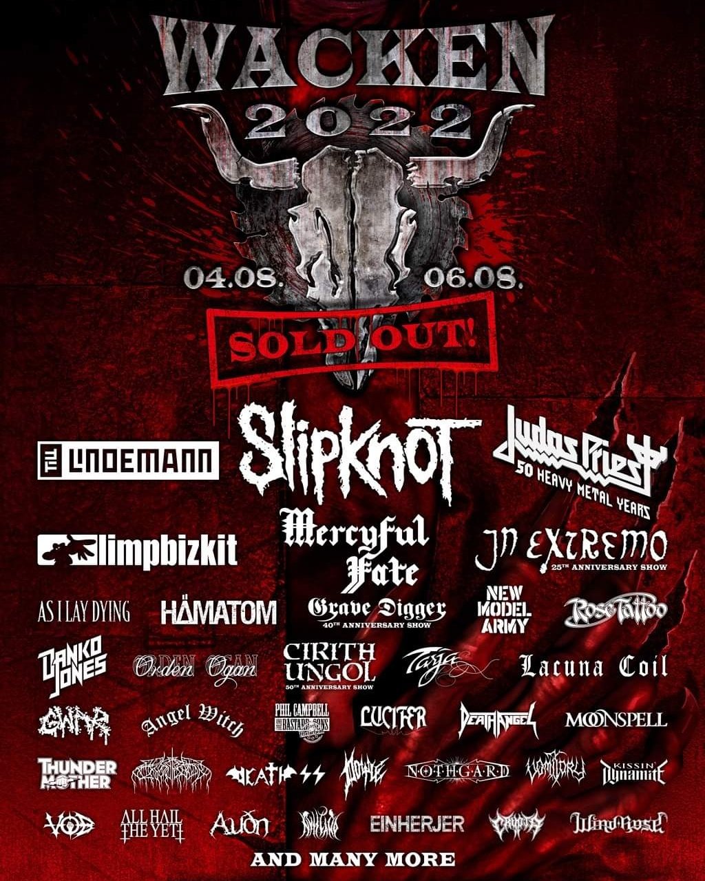 Wacken Open Air 2022 Conoce a las nuevas bandas del cartel