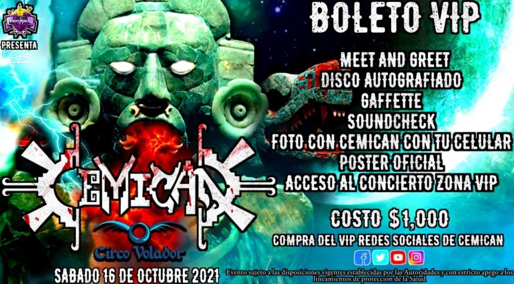 WhatsApp Image 2021 09 20 at 9.58.13 AM Cemican invocará a los dioses prehispánicos en el Circo Volador en octubre Summa Inferno | Metal + Rock & Alternative Music