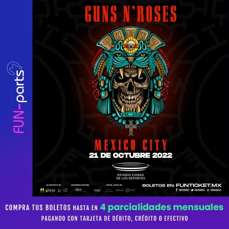 Ya puedes pagar tus boletos para Guns N' Roses en mensualidades