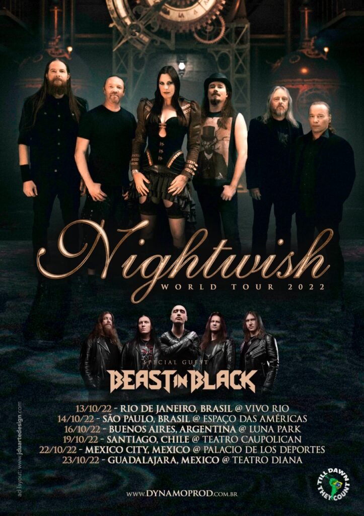 Nightwish Mexico 2022 Nightwish vuelve a México en compañía de Beast in Black Summa Inferno | Metal + Rock & Alternative Music