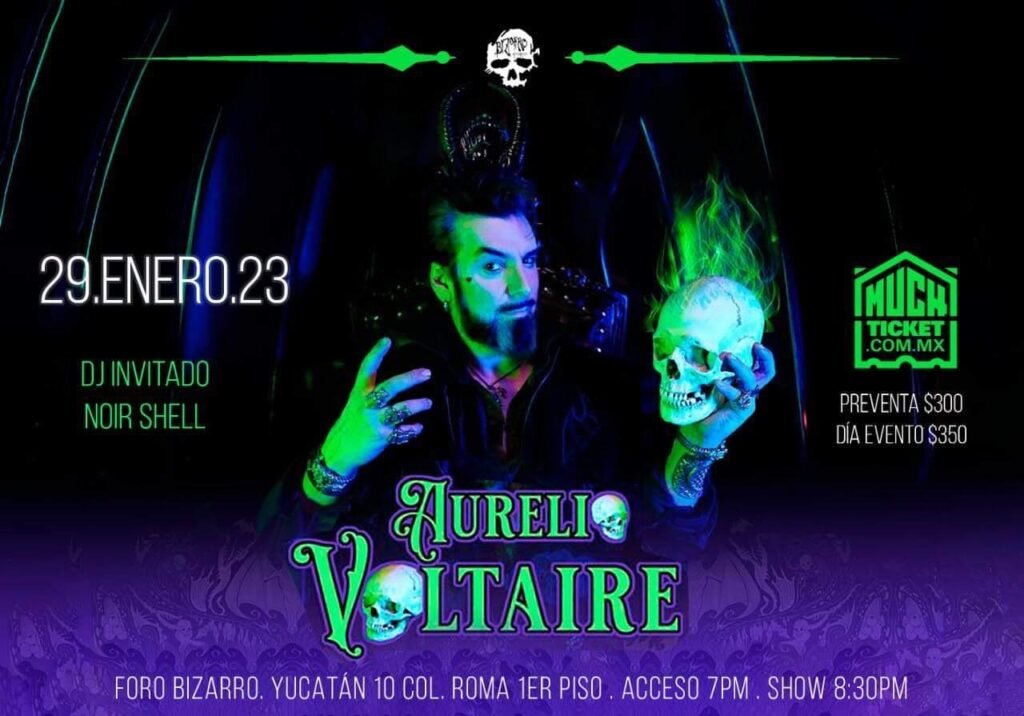 VOLTAIRE SHOW ENE 2023 BIZARRO Aurelio Voltaire presenta álbum homenaje a David Bowie Summa Inferno | Metal + Rock & Alternative Music