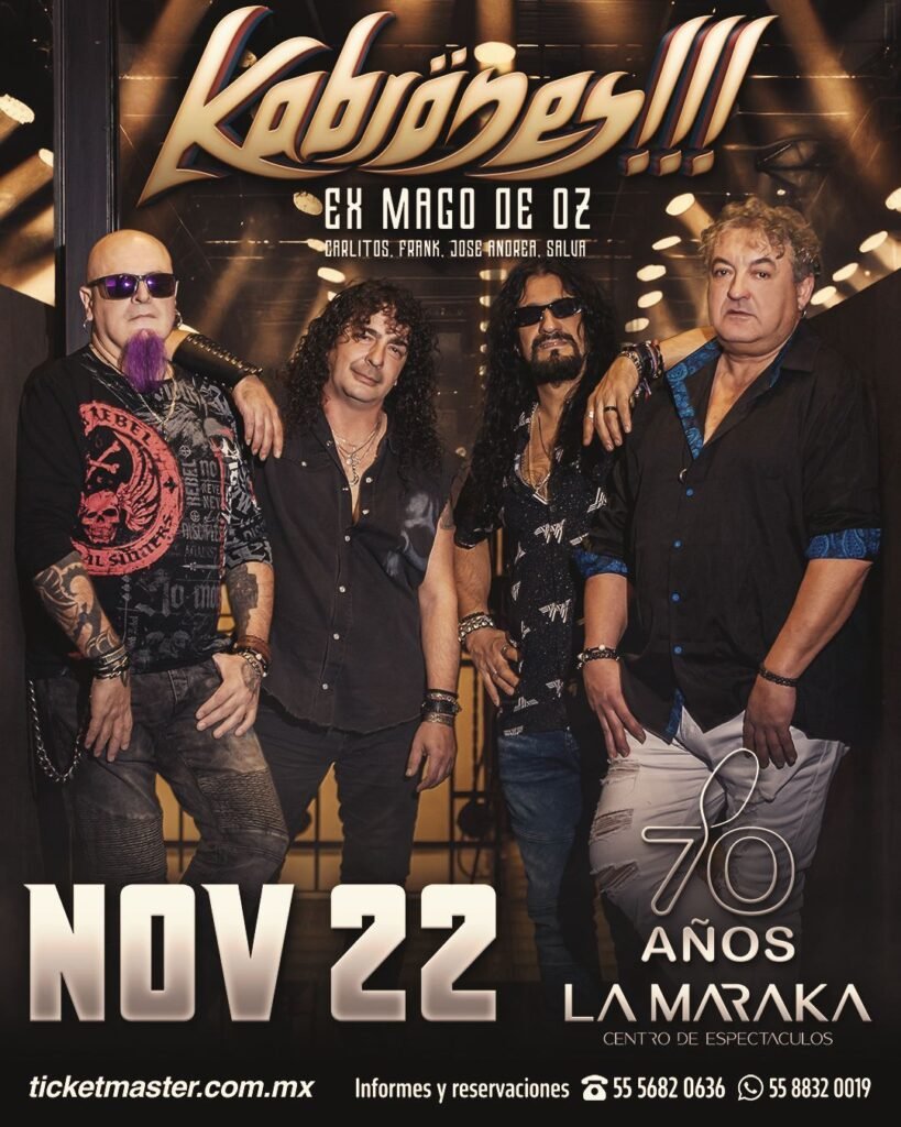 Kabrones, la banda de los Ex-Mago de Oz, se hará presente en el Salón La Maraka. 8 img 20250825 wa001316679527536175381563 819x1024 1
