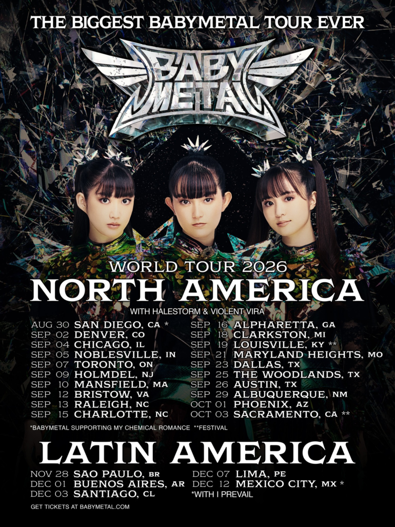 BABYMETAL Anuncia Gira Mundial En 2026 Incluyendo M Xico Fechas Y Precios Image 12 770x1027 