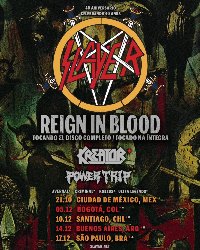 SLAYER celebrará los 40 años de Reign In Blood con una gira latinoamericana y una fecha en Ciudad de México 9 image 140