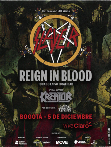 Slayer — Bogotá [Colombia]. 2026