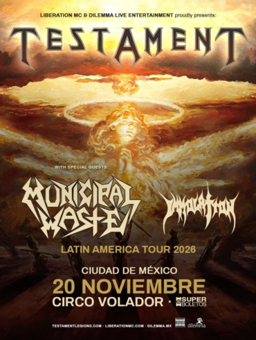Testament + Municipal Waste + Immolation — CDMX [México]