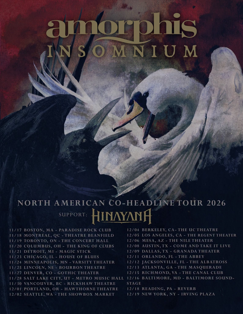 Amorphis e Insomnium unirán fuerzas para una gira por Norteamérica