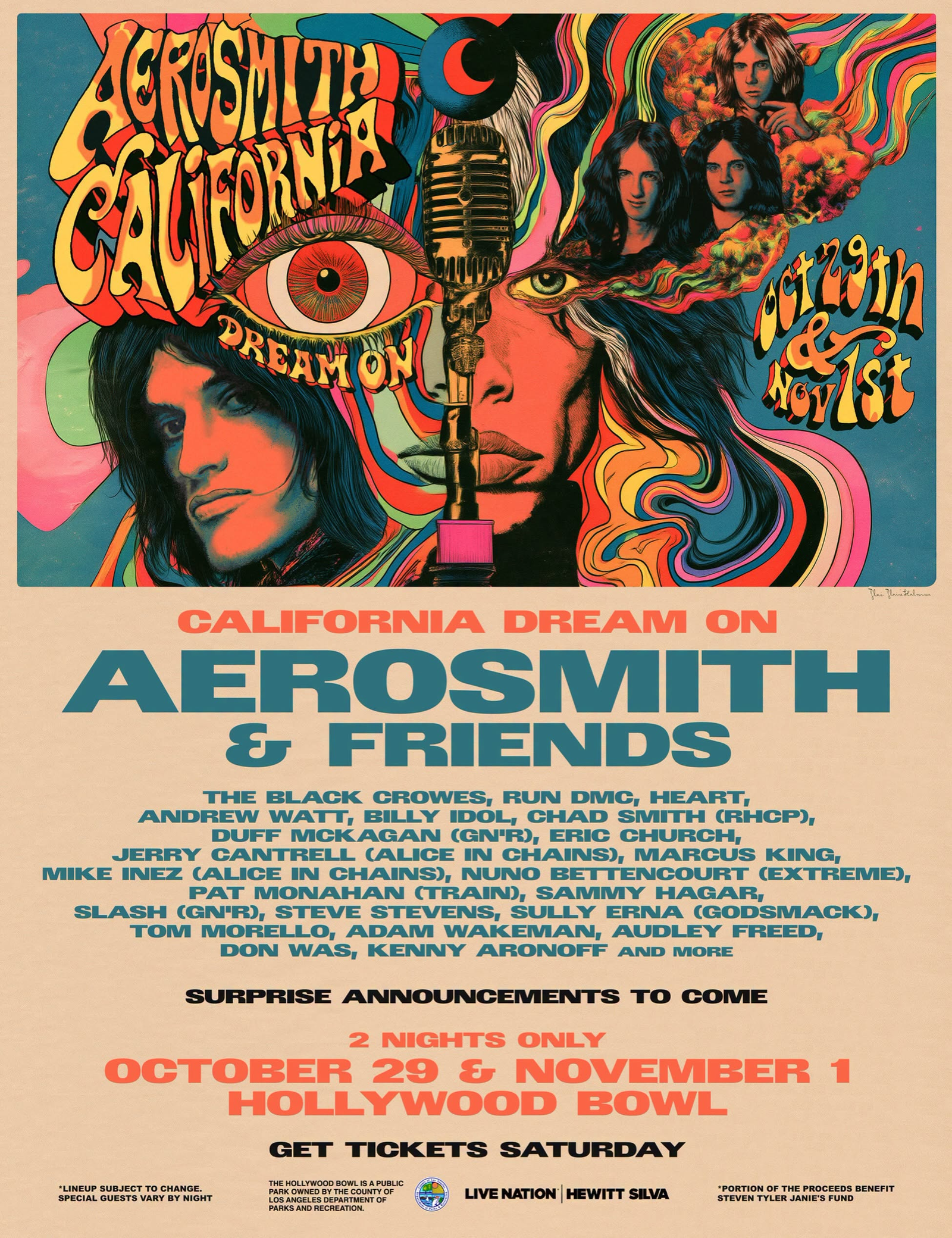 Aerosmith volverá al escenario con Slash, Run-DMC, Heart y más en dos noches especiales 18 Aerosmith volverá al escenario con dos shows especiales en Los Ángeles