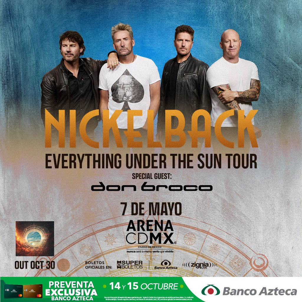 Nickelback anuncia gira mundial con Don Broco y una fecha en la Arena CDMX 22 Nickelback anuncia gira mundial con Don Broco y una fecha en la Arena CDMX
